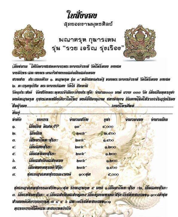 พญาครุฑกุมารเทพ เนื้อแดงสุริยะ No.29 (มวลสาร/เสกโดย อ.วราห์) อ.ศรี ปี 59 ชุดกรรมการ