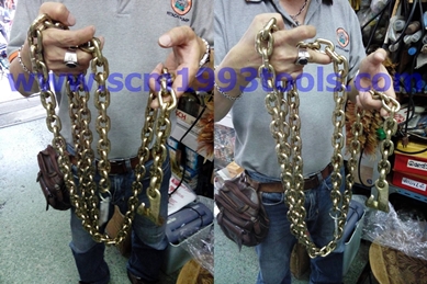 โซ่แรงงานยกของ ขนาด 10 มม. ยาว 4.5 เมตร ยกได้ 3.2 ตัน (TIE-DOWN CHAIN) สำหรับเคลื่อนย้ายสินค้า ในโกดัง โรงงาน