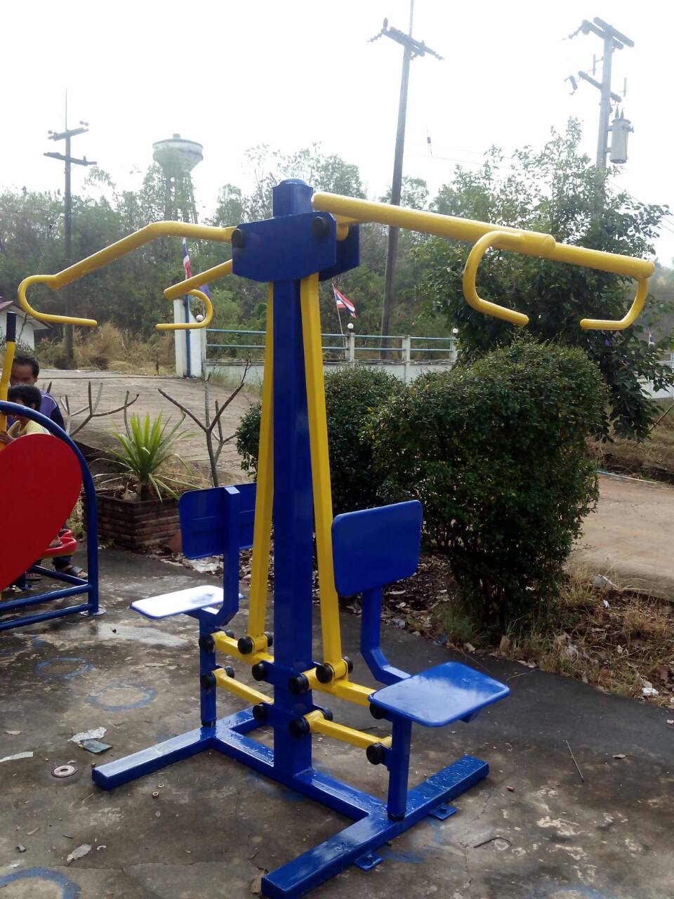 รหัส OUL ผลงานติดตั้ง (อบต.ทรัพย์ไพวัลย์ อ.เอราวัณ จ.เลย) เครื่องออกกำลังกายกลางแจ้ง