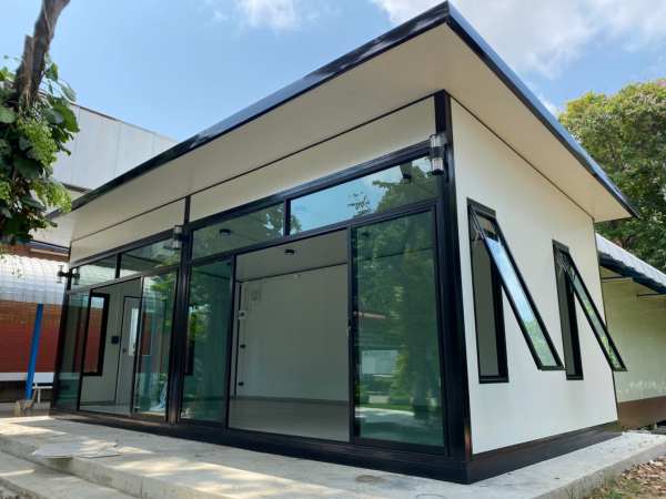 บ้านสำเร็จรูป บ้านน็อคดาวน์ สร้างออฟฟิศ ขนาด4.00x8.00 เมตร