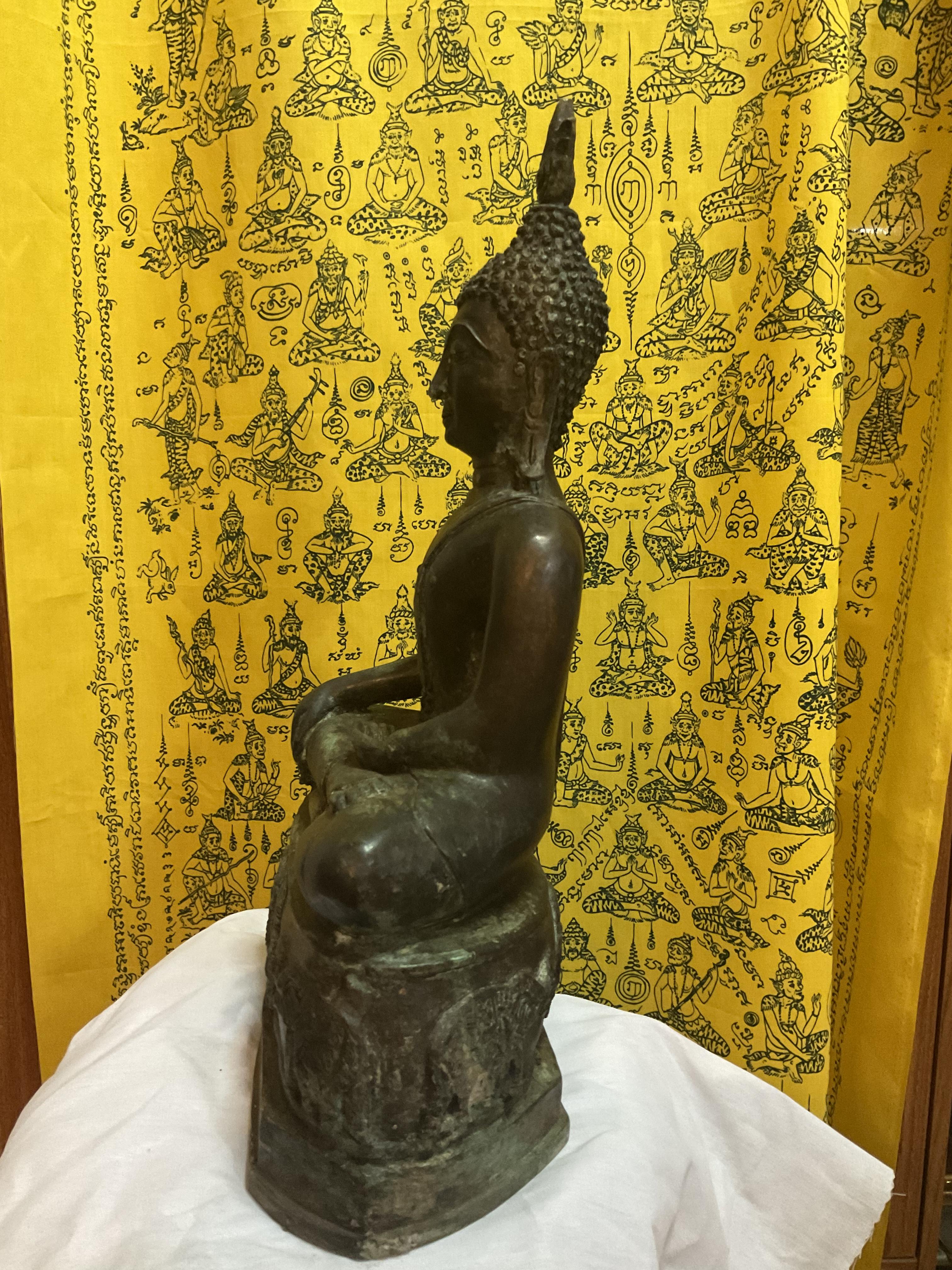 พระพุทธรูปเนื้อสัมฤทธิ์ จารโดยพระอาจารย์ วัตถุมงคลส่วนองค์หลวงพ่อเล็ก