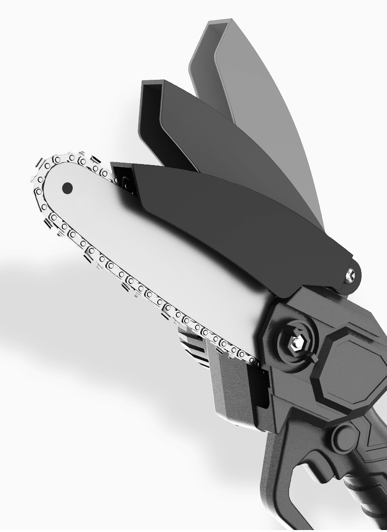 เลื่อยโซ่ตัดกิ่งไม้ 6 นิ้ว ใช้แบตเตอรีลิเทียม 48V Rechargable พร้อมกล่องบรรจุอย่างดี