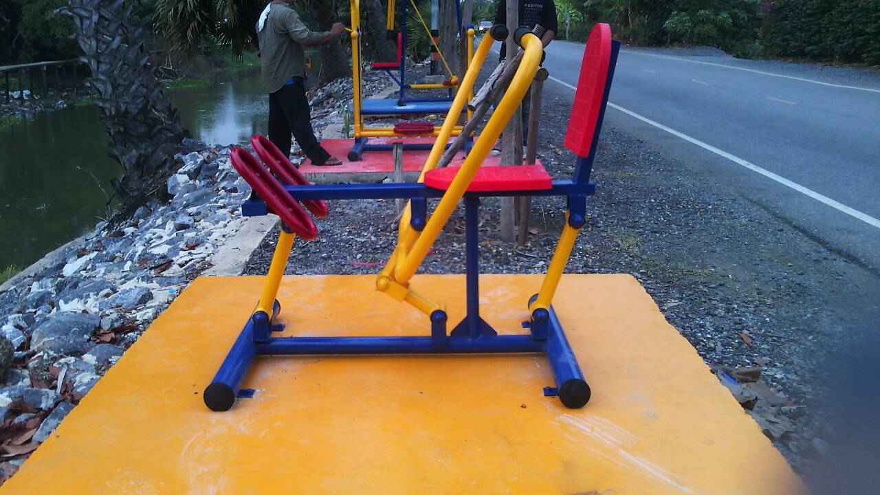 รหัส OUL ผลงานติดตั้ง (ปทุมธานี) เครื่องออกกำลังกายกลางแจ้ง