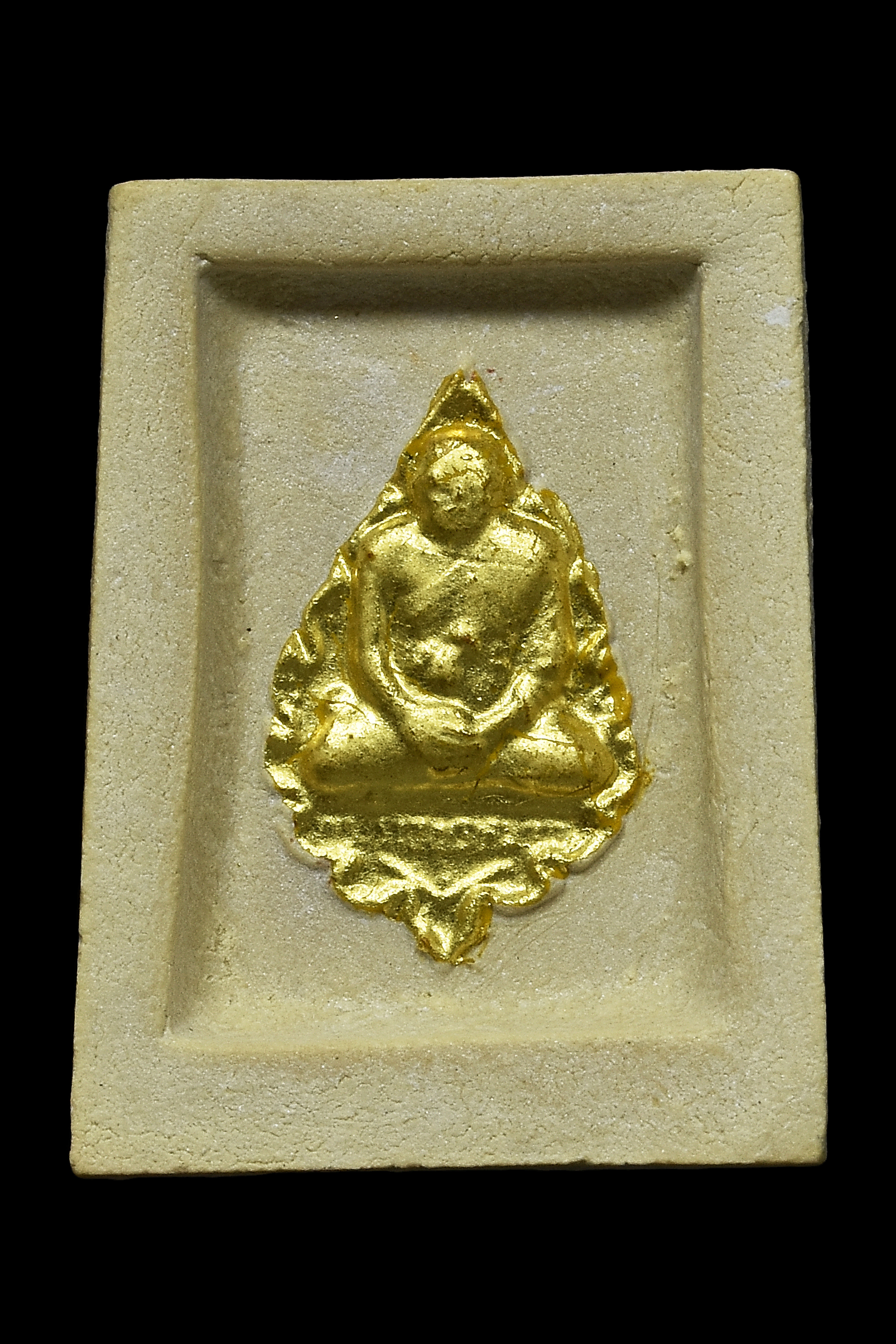 สมเด็จพระคำข้าวปิดทอง (มีเกศา พิมพ์แขนจุด) พร้อมตลับเงิน ล.พ.ฤกษีลิงดำ