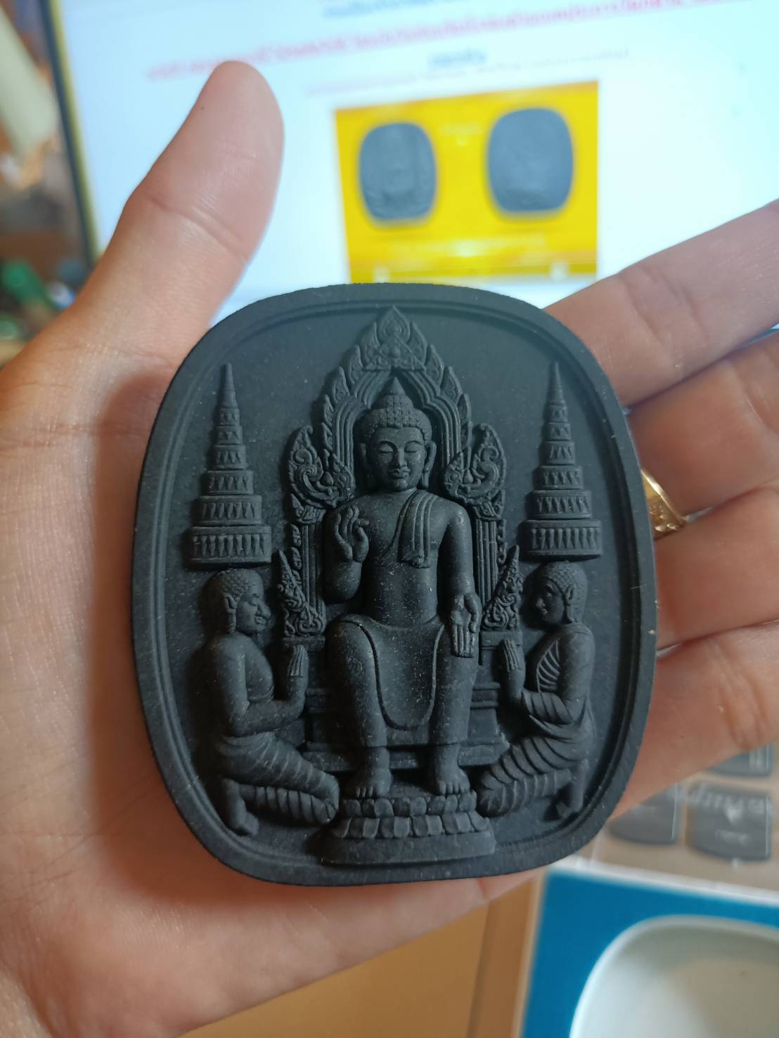 พระยอดขุนพลกาญจนบุรี วัดท่าขนุน พิมพ์ใหญ่ (แก่ผงกากยายักษ์) วัดท่าขนุน ปี 65