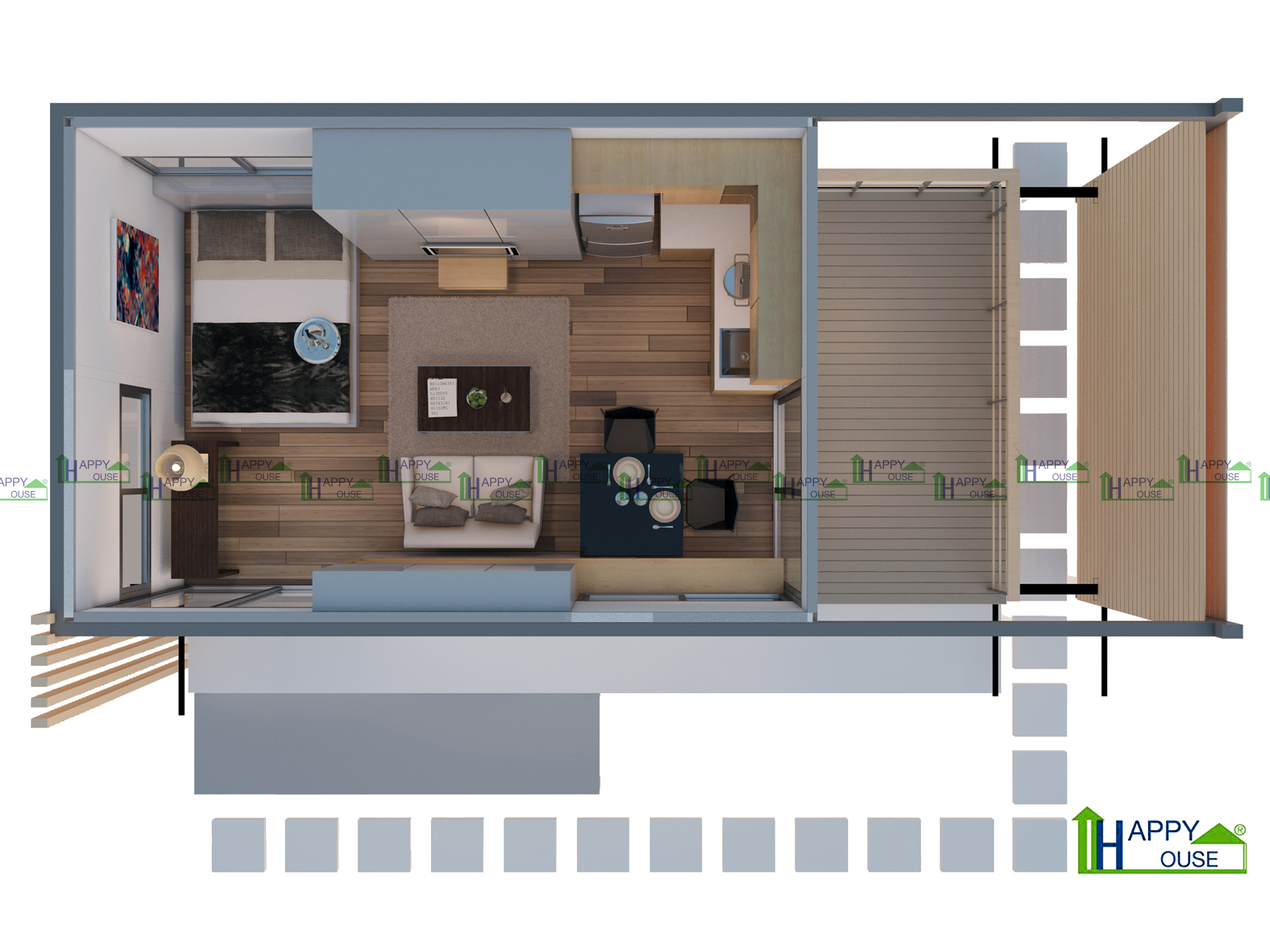 บ้านน็อคดาวน์ บ้านสำเร็จรูป สร้างออฟฟิศ ms-08