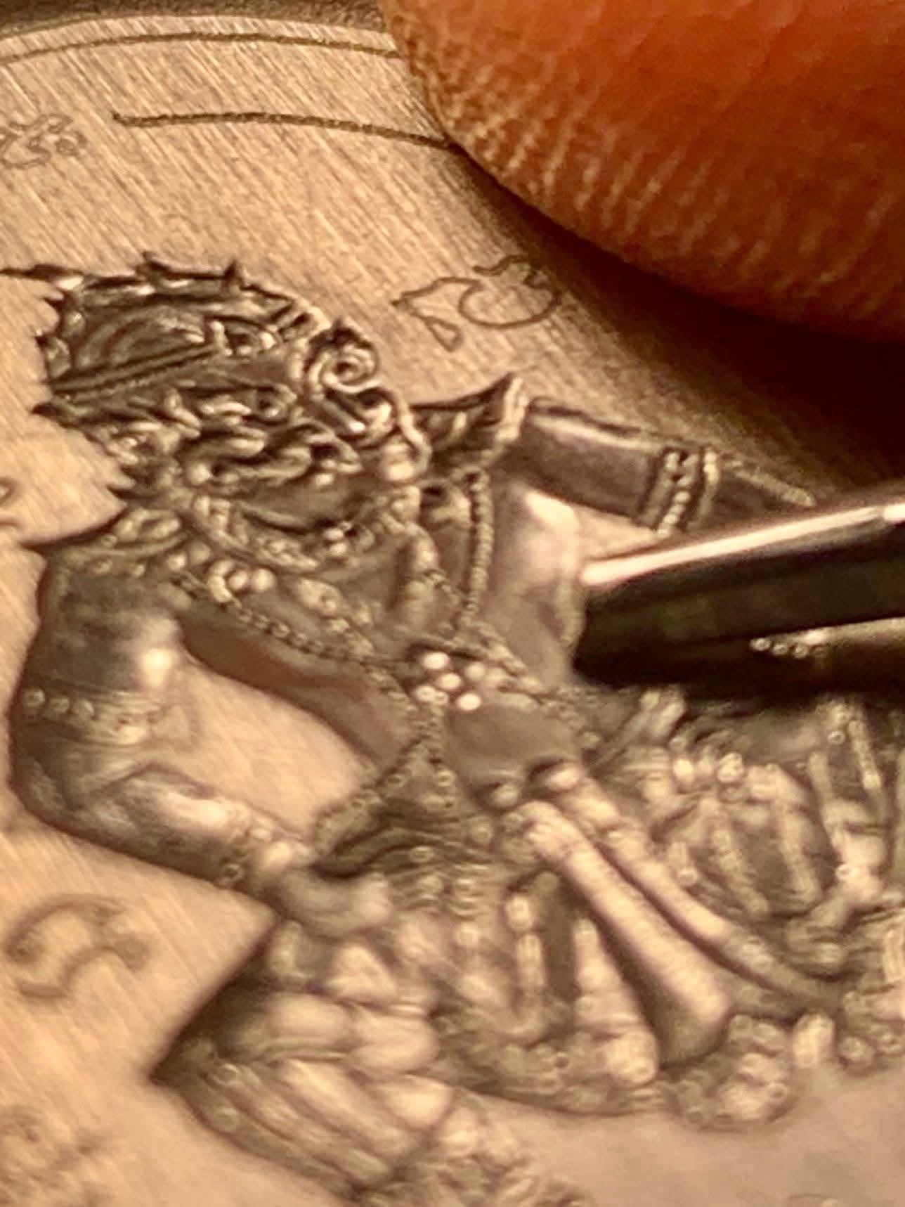 พหูรมาน วัดแจ้งใน เงินลงยาเขียว 1 ใน 99 เหรียญ หลวงปู่ศิลา