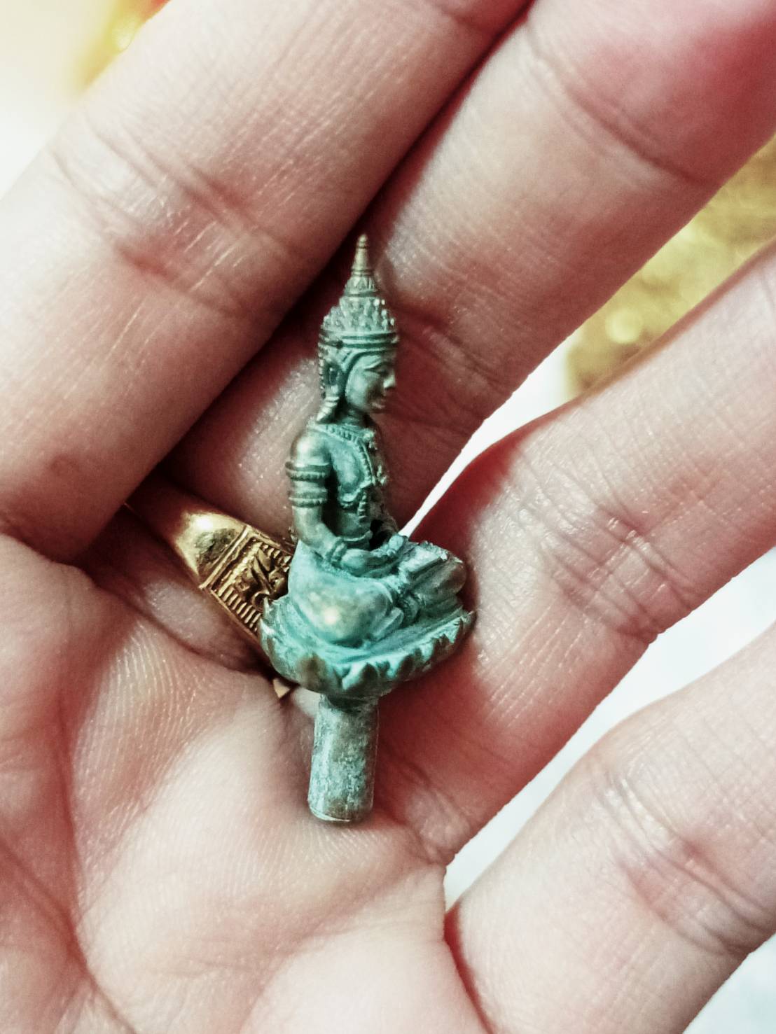 พระยอดธงจักรพรรดิ จดม. เนื้อสำริด หลวงพ่อเล็ก พุทธาภิเษก (ที่ระลึก ปี 68)