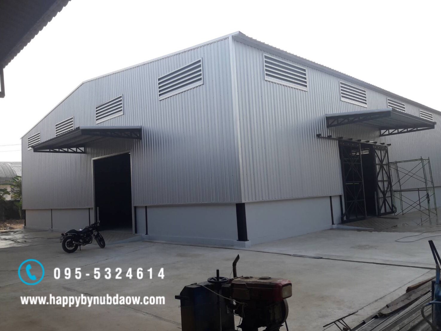 รับสร้างโกดังสำเร็จรูป อ้อมใหญ่ นครปฐม 24x42x7.20 เมตร