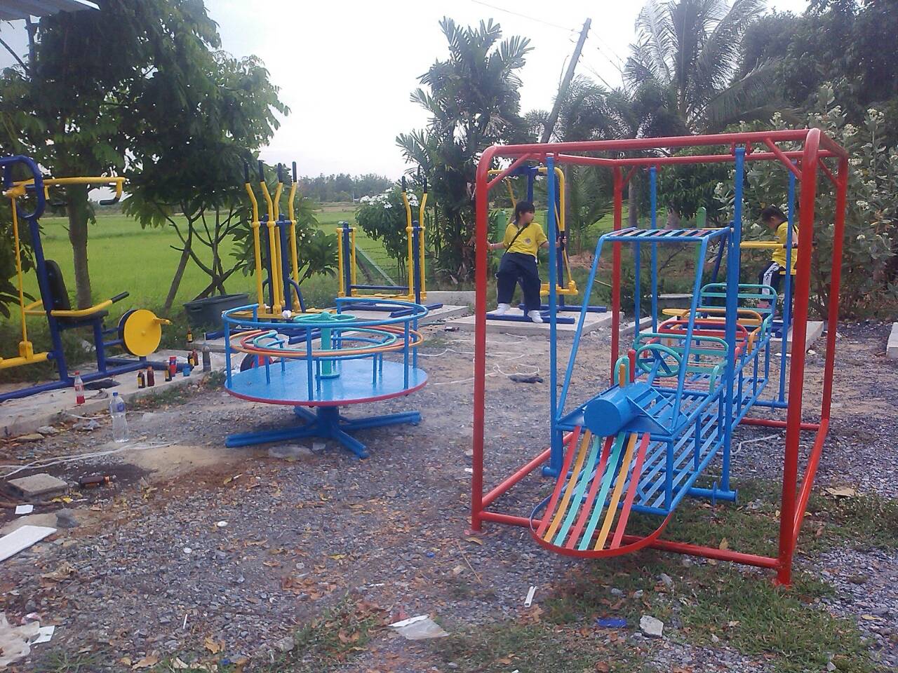 รหัส PG ผลงานติดตั้ง (ตำบลโพนทอง อำเภอหนองแค จังหวัดสระบุรี) เครื่องออกกำลังกายเด็ก