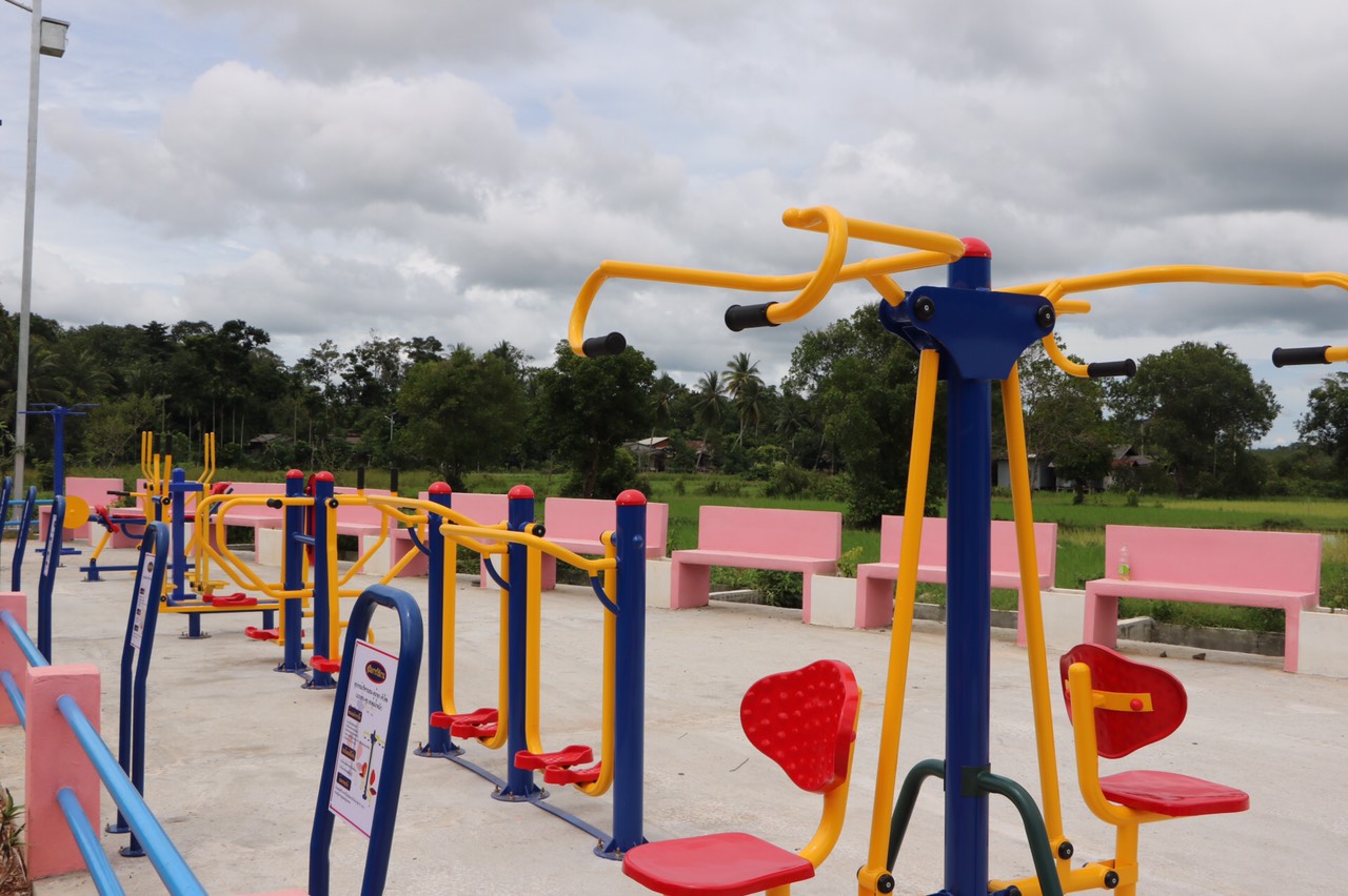 รหัส OUL ผลงานติดตั้ง (อบต.กายูบอเกาะ จ.ยะลา) เครื่องออกกำลังกายกลางแจ้ง-09