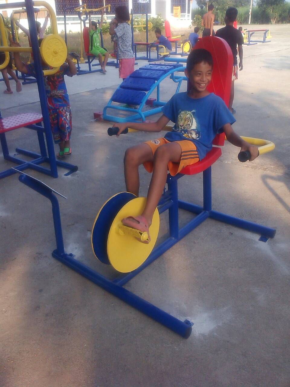 รหัส OUL ผลงานติดตั้ง (อบต.หนองกุลา อ.บางระกำ จ.พิษณุโลก) เครื่องออกกำลังกายกลางแจ้ง