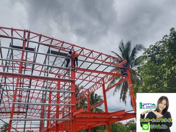 รับสร้างโกดังสำเร็จรูป ขนาด 20 x 40 x 9.00 m