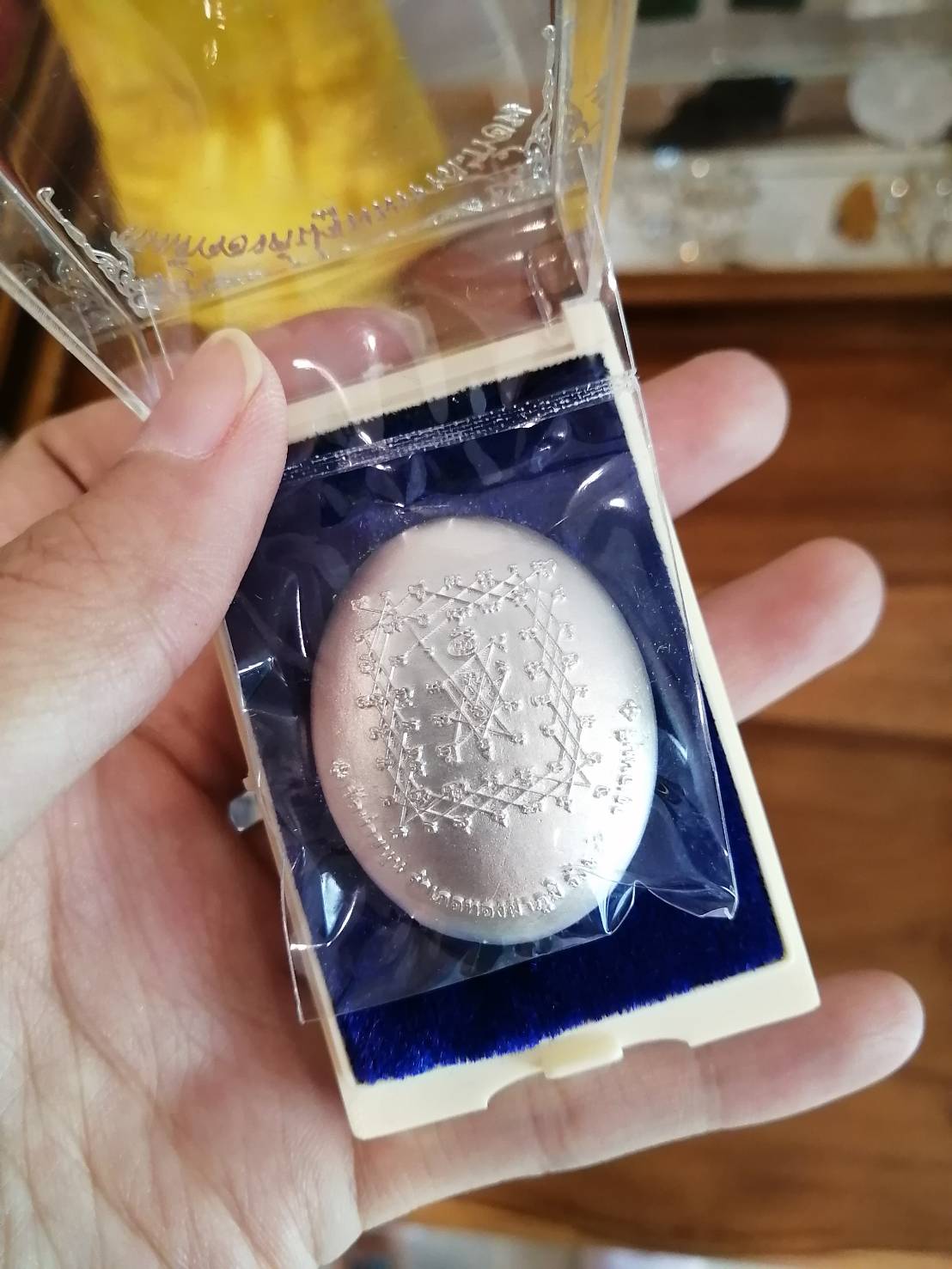 สมเด็จองค์ปฐมหลังยันต์เกราะเพชร เนื้อเงินชนวนมาหาสะท้อน วัดท่าขนุน