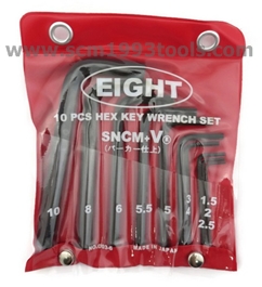 EIGHT ชุดประแจตัวแอล สั้น หัวหกเหลี่ยม 1.5-10 มม. HEX key wrench set