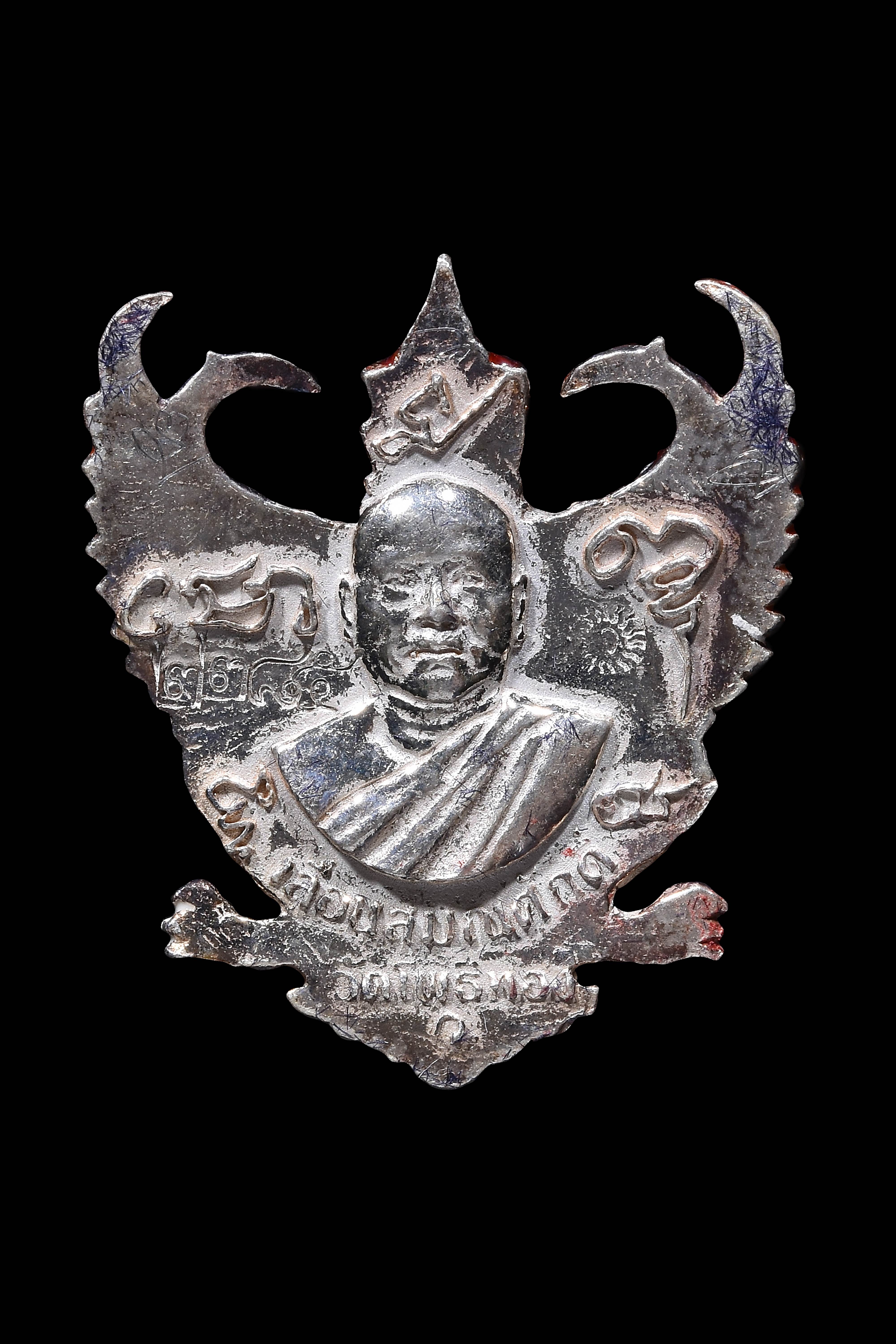 องค์พญาครุฑ รุ่น เลื่อนสมณศักดิ์ No. (เจิมและเสกซ้ำ) ปี 56 เนื้อเงินลงยา อ.วราห์ วัดโพธิทอง องค์2