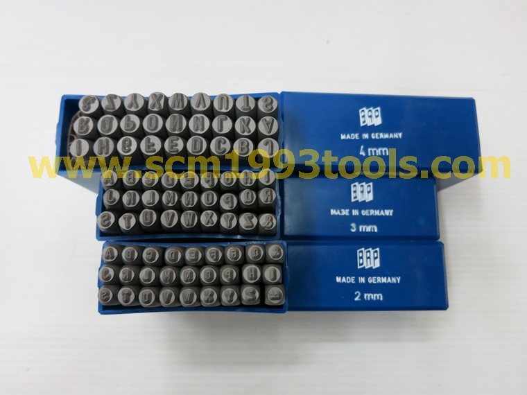 BRP เหล็กตอกตัวหนังสือ A-Z 4 มม. เหล็กตอกตัวอักษร 4 mm. Steel Character Stamper