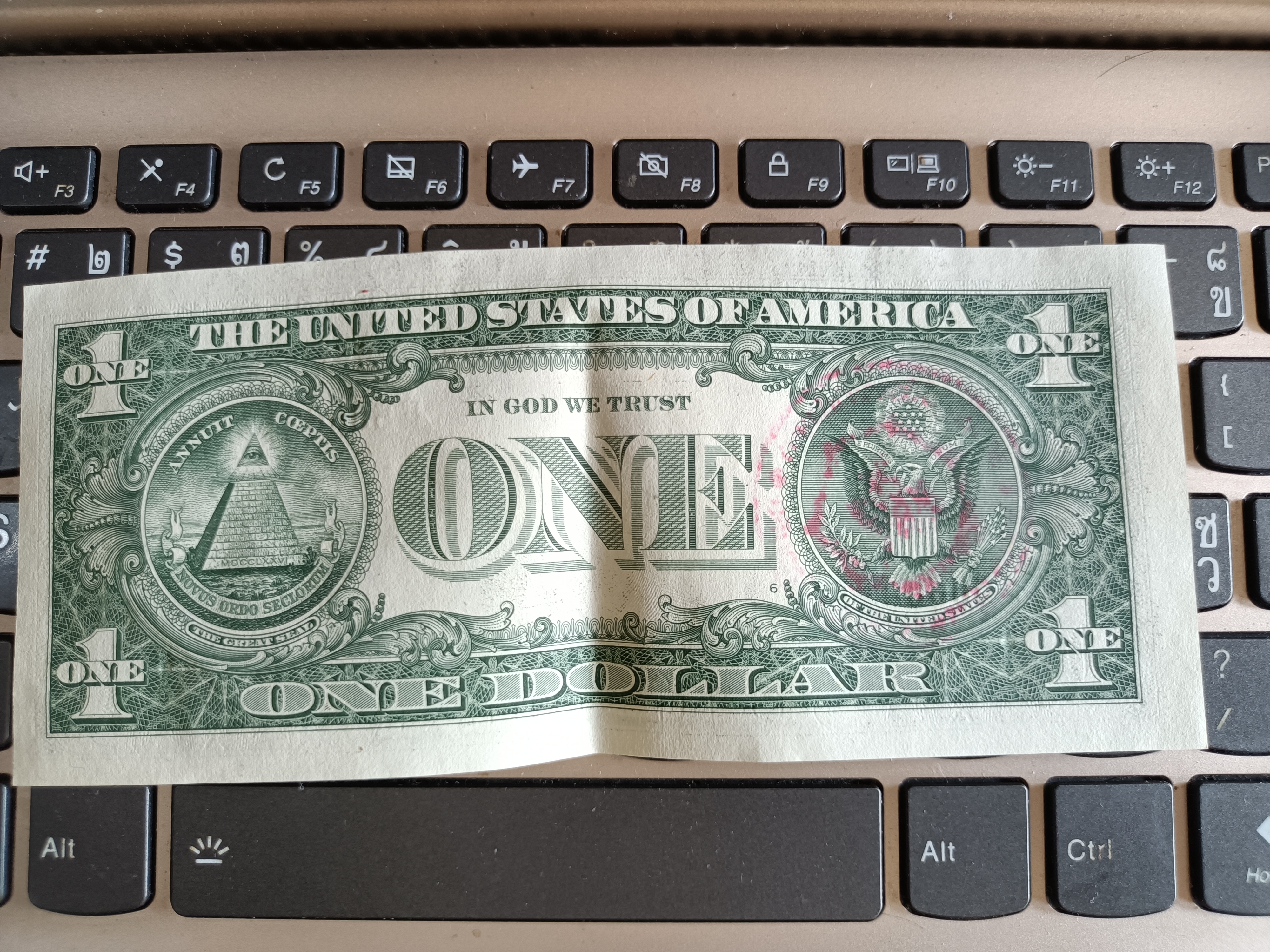 ธนบัตรดอลล่า หลวงพ่อบ๊ะ วัดโพธิ์ลังกา