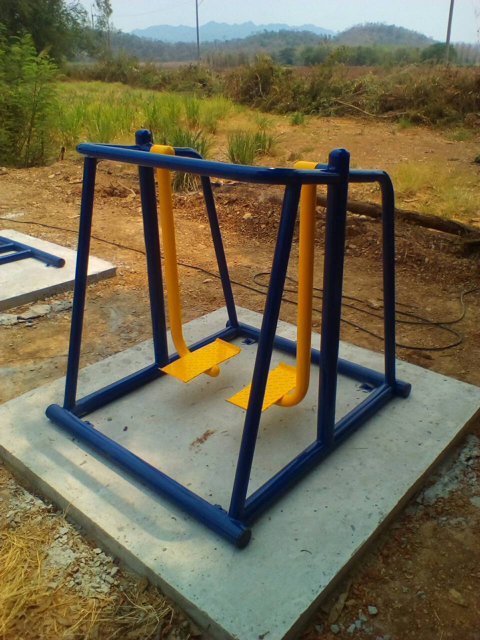 รหัส SM ผลงานติดตั้ง (สระบุรี) เครื่องออกกำลังกายกลางแจ้ง