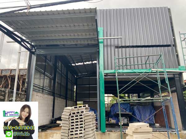 โกดังสำเร็จรูป บางกระสอ ขนาด8.00x14.00x6.00เมตร
