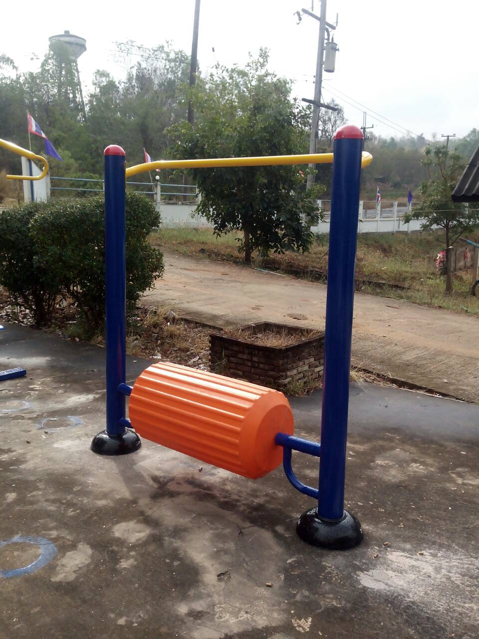 รหัส OUL ผลงานติดตั้ง (อบต.ทรัพย์ไพวัลย์ อ.เอราวัณ จ.เลย) เครื่องออกกำลังกายกลางแจ้ง