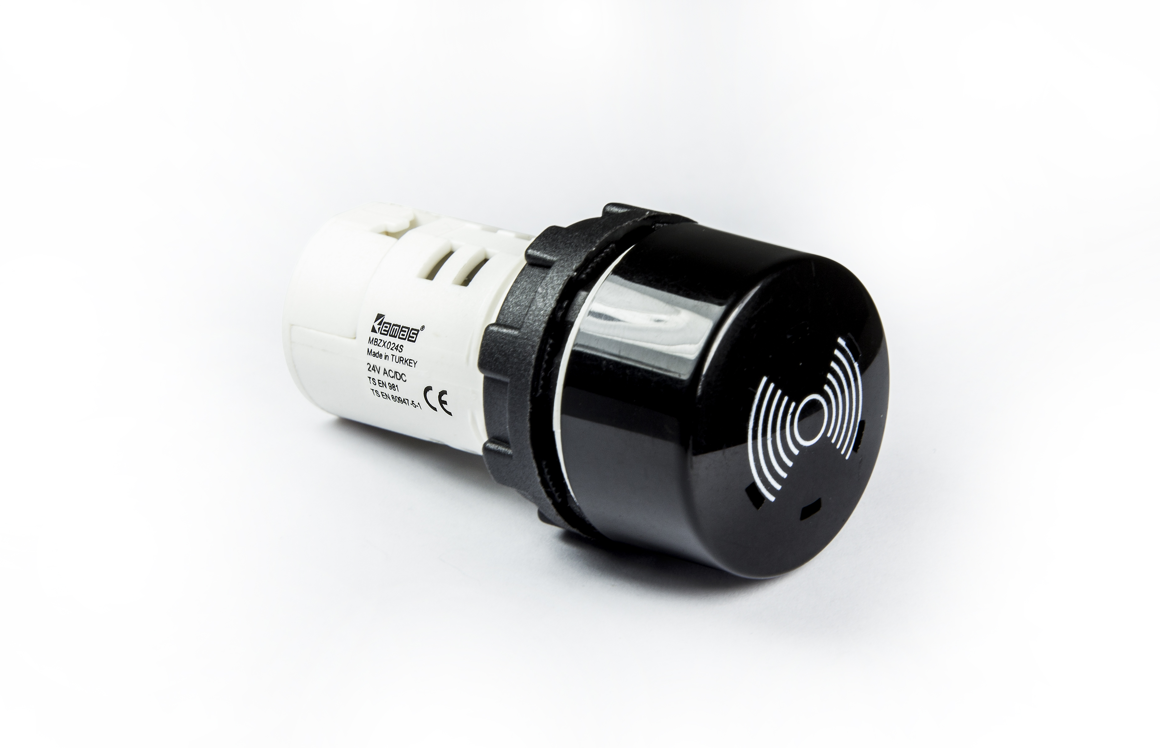 Buzzer 22mm. Model : MBZX024S 24VDC BLACK EMAS