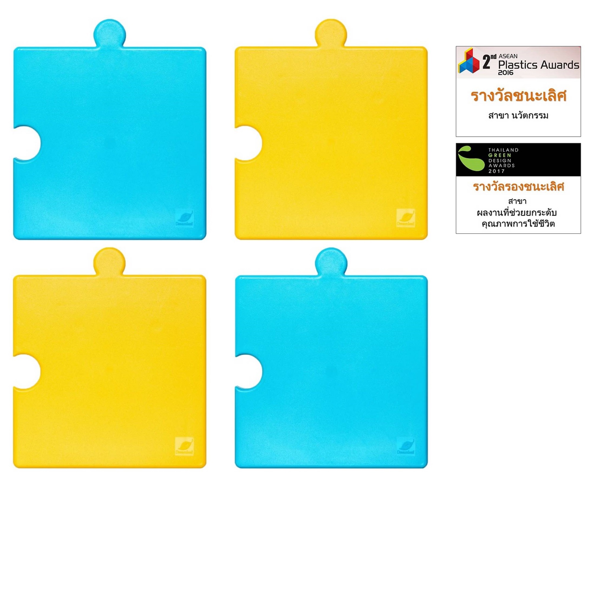 ชุดเซ็ต 4 แผ่น AntPad ฟ้า-เหลือง