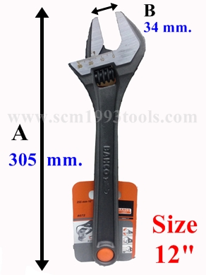 BAHCO บาโก้ ประแจเลื่อน 12 นิ้ว กุญแจเลื่อน คุณภาพดี adjustable wrenches
