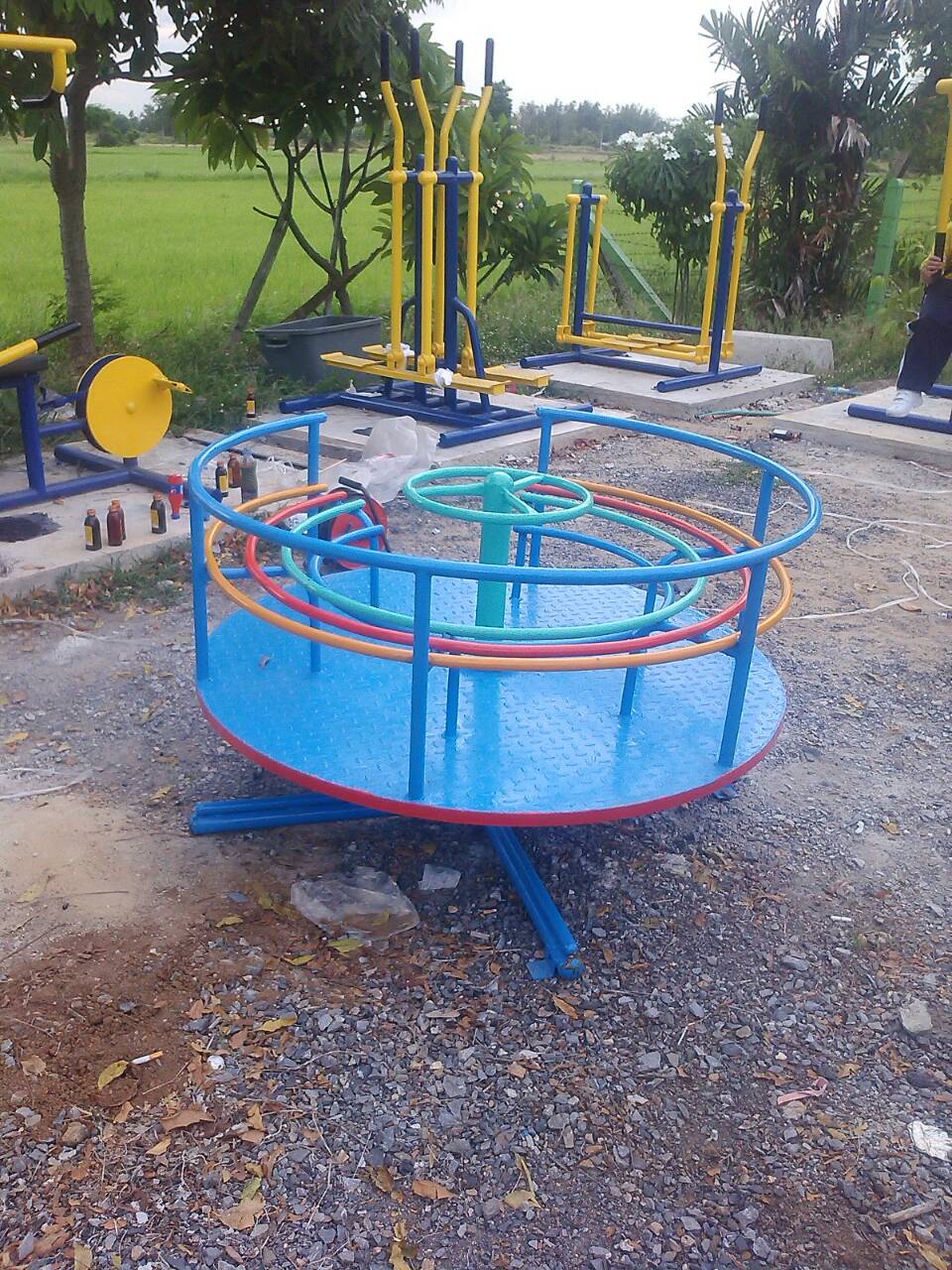 รหัส PG ผลงานติดตั้ง (ตำบลโพนทอง อำเภอหนองแค จังหวัดสระบุรี) เครื่องออกกำลังกายเด็ก