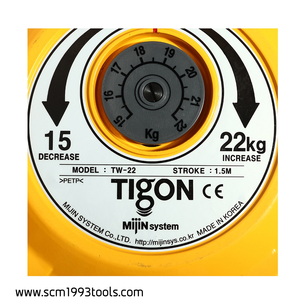 Tigon ไทกอน รุ่น TW-22 สปริงบาลานเซอร์ รอกสปริง 15.0-22.0 kg. Spring Balancer