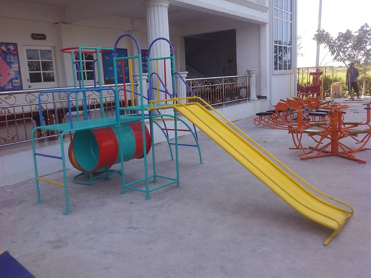 รหัส PG ผลงานติดตั้ง (โรงเรียนเจนอยุธยา-ตำบลคลองสวนพลู อำเภอพระนครศรีอยุธยา) เครื่องออกกำลังกายเด็ก