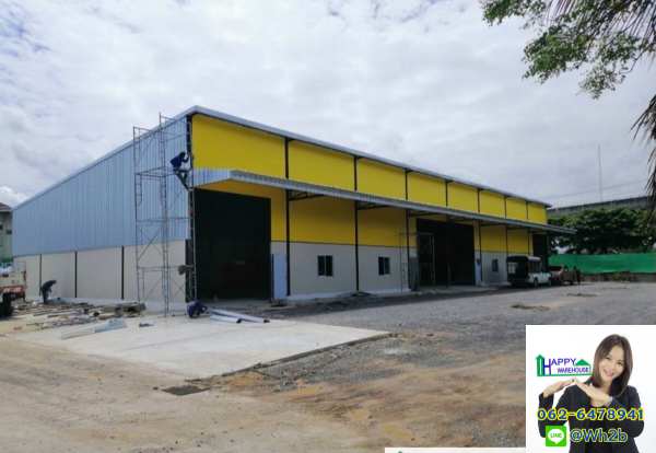 รับสร้างโกดังสำเร็จรูป ขนาด 16 x 40 x 6.45 m