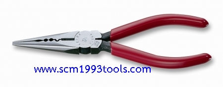 KEIBA คีมปากแหลม ด้ามบาง 6 นิ้ว รุ่น T-346S Long Nose Side Cutting Pliers
