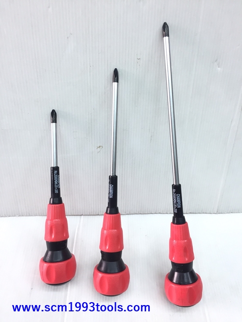 CHAMPION แชมเปี้ยน ไขควงด้าม 2000 ปากแฉก 4-6-8 นิ้ว ของแท้ ญี่ปุ่น screwdriver