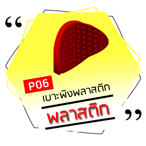 P06 - เบาะพิงพลาสติก