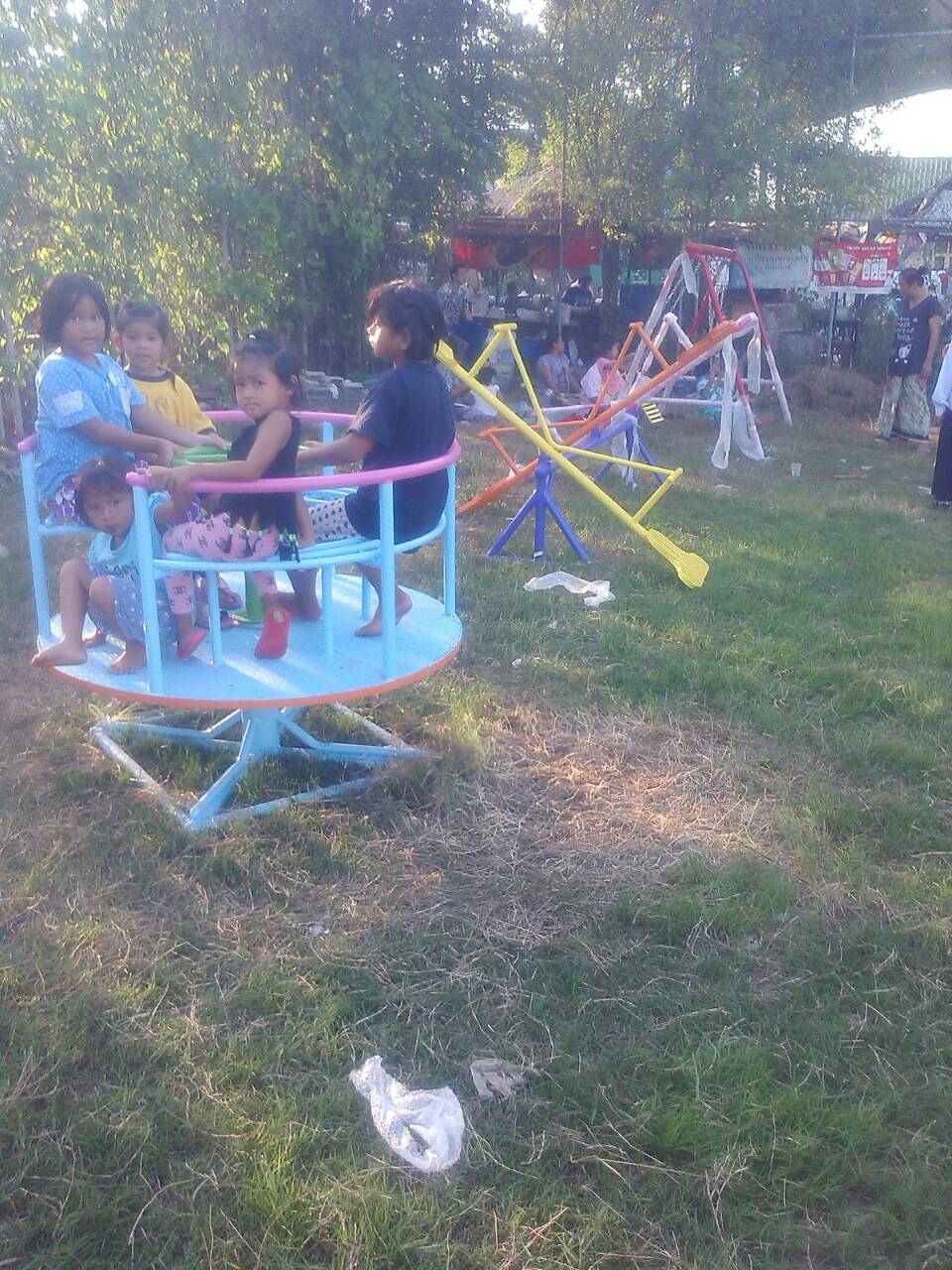 รหัส PG ผลงานติดตั้ง (สุเหร่าปากครองสำลี-บางบัวทอง จ.นนทบุรี) เครื่องเล่นสนามกลางแจ้งสำหรับเด็ก