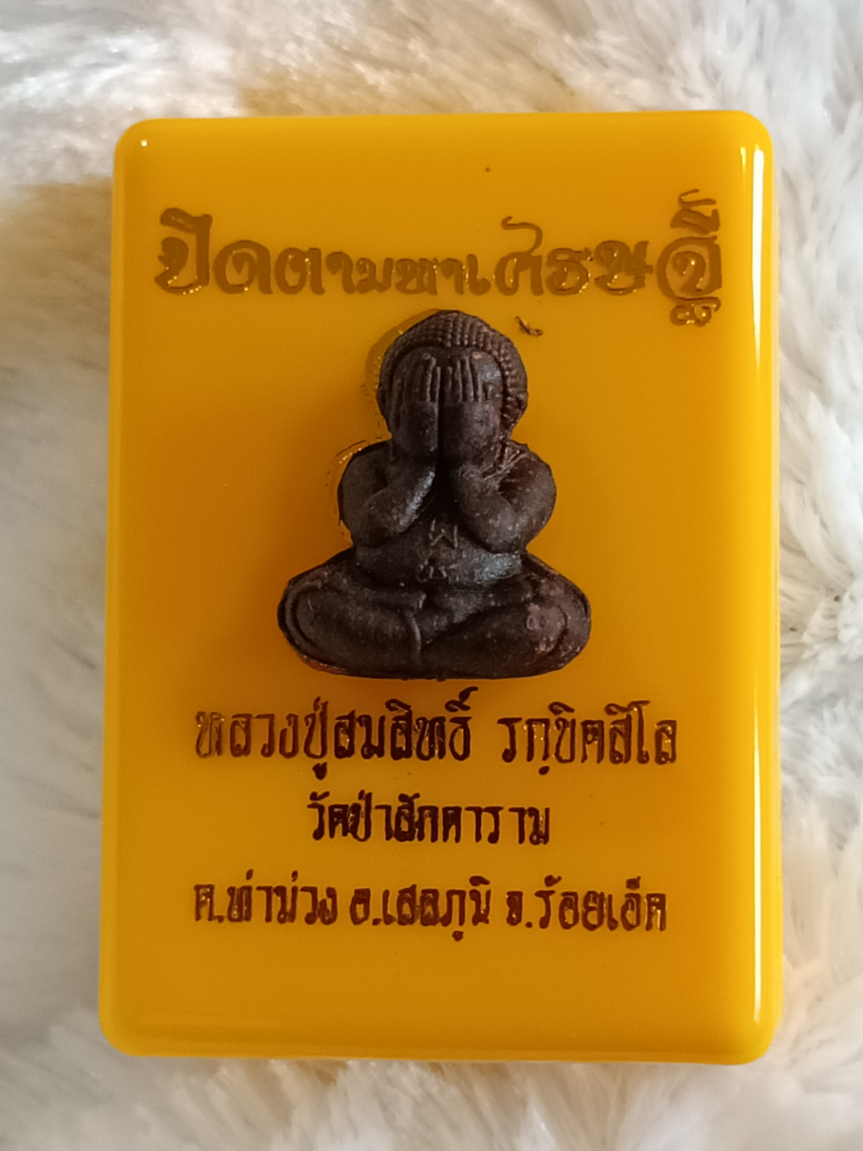 พระปิดตามหาเศรษฐี เนื้อว่าน 108 ผสมครั่ง หลวงปู่สมสิทธิ์ รักขิตสีโล