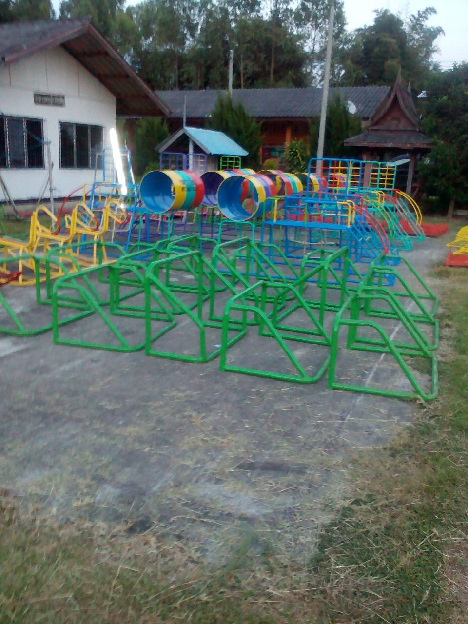 รหัส PG ผลงานติดตั้ง (โรงเรียนบ้านดอนแยง ม.8 อ.เทิง จ.เชียงราย) เครื่องเล่นสนามกลางแจ้งสำหรับเด็ก