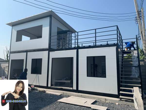ออฟฟิศสำเร็จรูป บ้านสำเร็จรูป วัชระพล ขนาด3.50x10.00 เมตร 2 ชั้น
