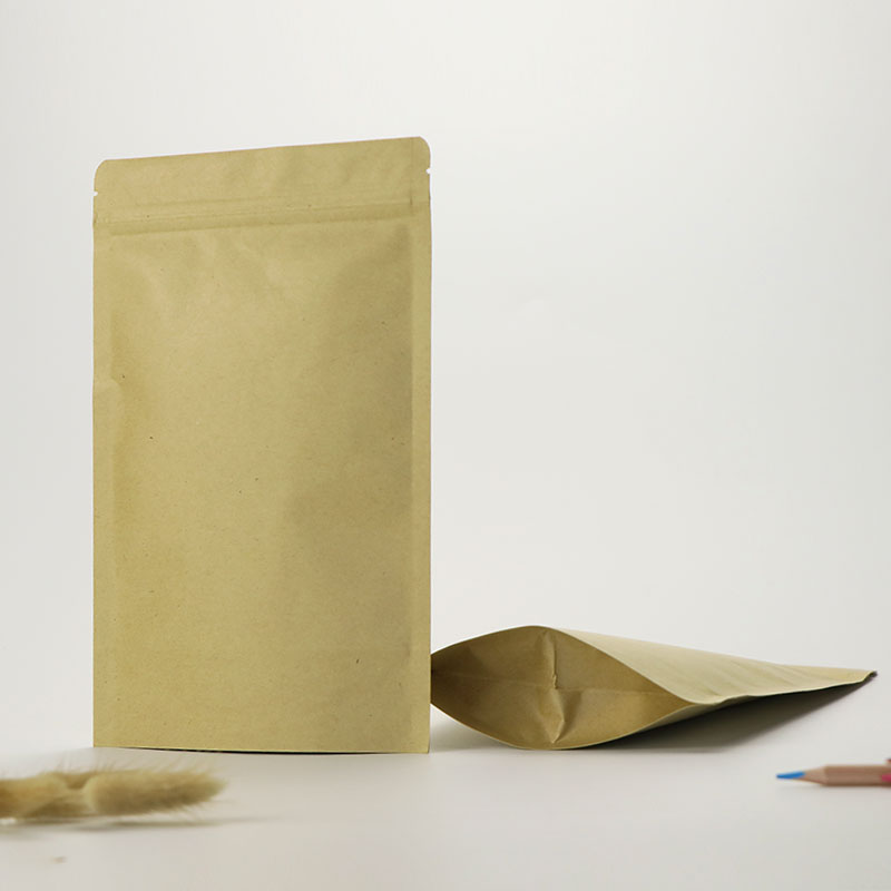 ถุงซิปล็อคก้นตั้ง กระดาษคราฟท์ทึบ