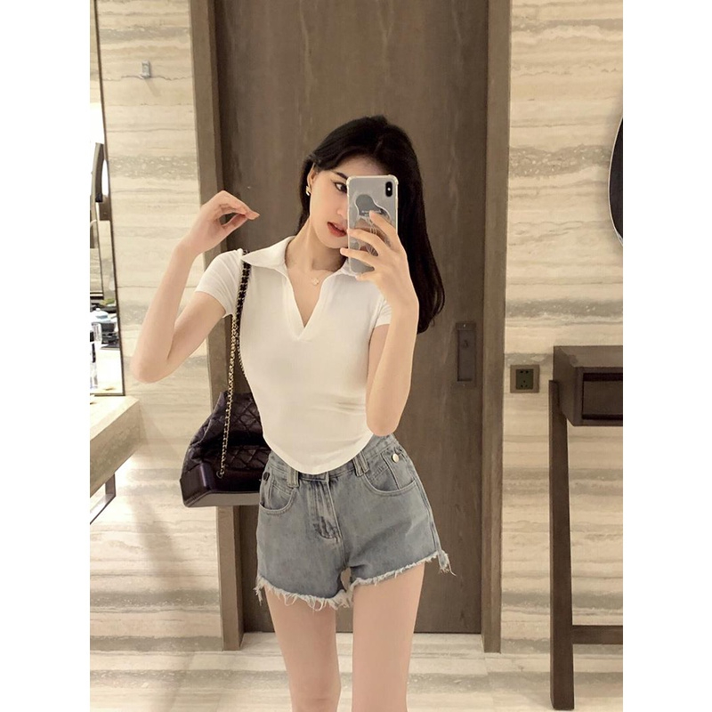 เสื้อผ้าแฟชั่นผู้หญิง เสื้อยืด คอกลมแขนสั้น bella 005