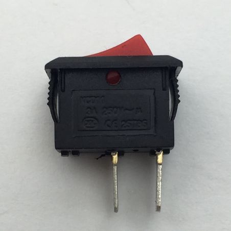 Switch ON/OFF 3A/250 10*15mm RED 2PIN
