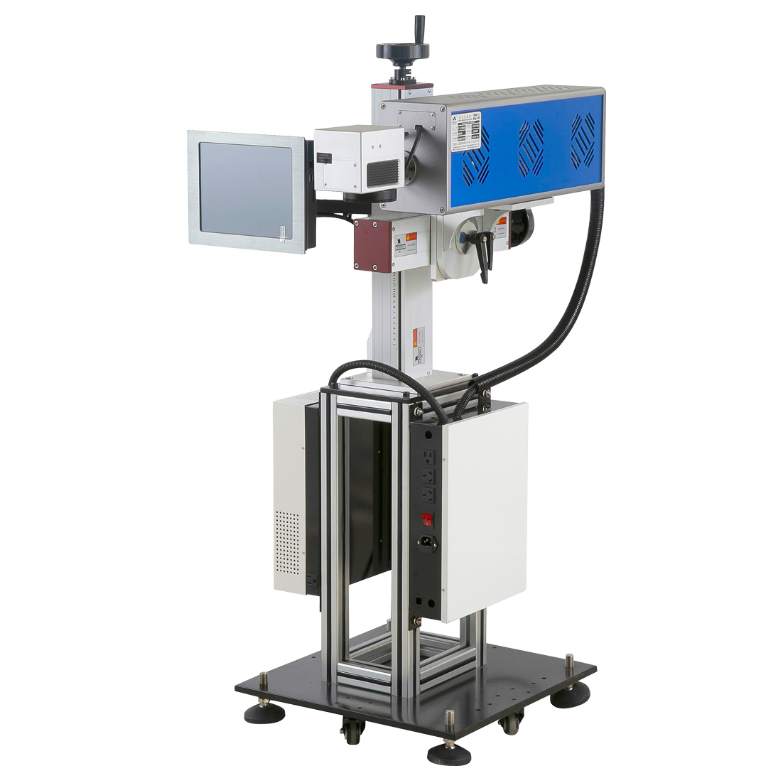 เครื่องเลเซอร์มาร์คกิ้งสำหรับอุตสาหกรรมชนิด CO2 Laser รุ่น KP-LC30-P แบบ Production Line (30Watt, พร้อมคอมพิวเตอร์)