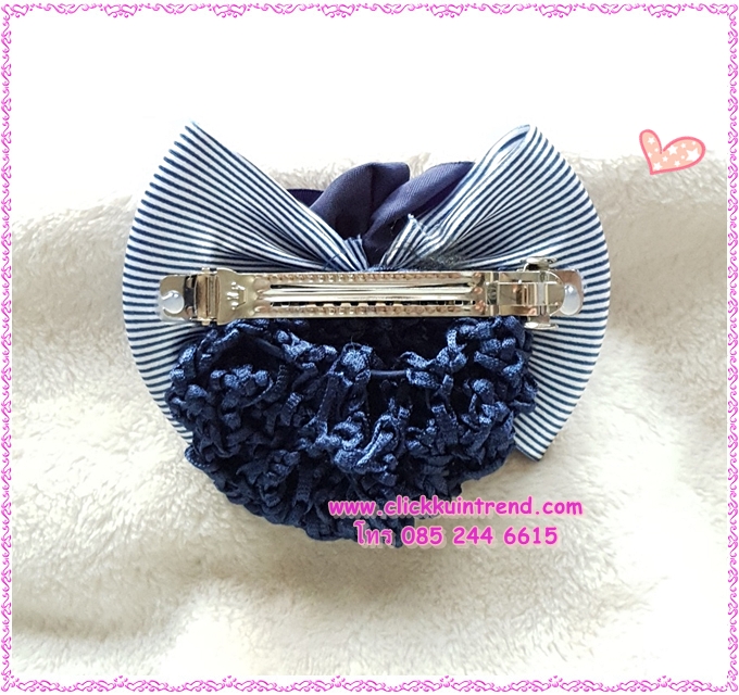 เน็ตโบพยาบาล คลุมผมเกล้า แบบเชือกถักตาข่าย ติดเพชร ไม่มีผ้าคลุมตาข่าย (กรุณาเลือกสีเน็ต)