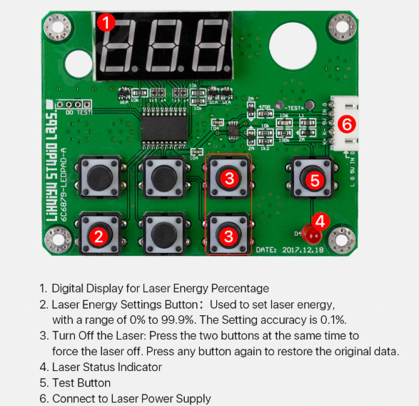 M2 Nano Laser Controller Mother Main Board + Control Panel + Dongle B