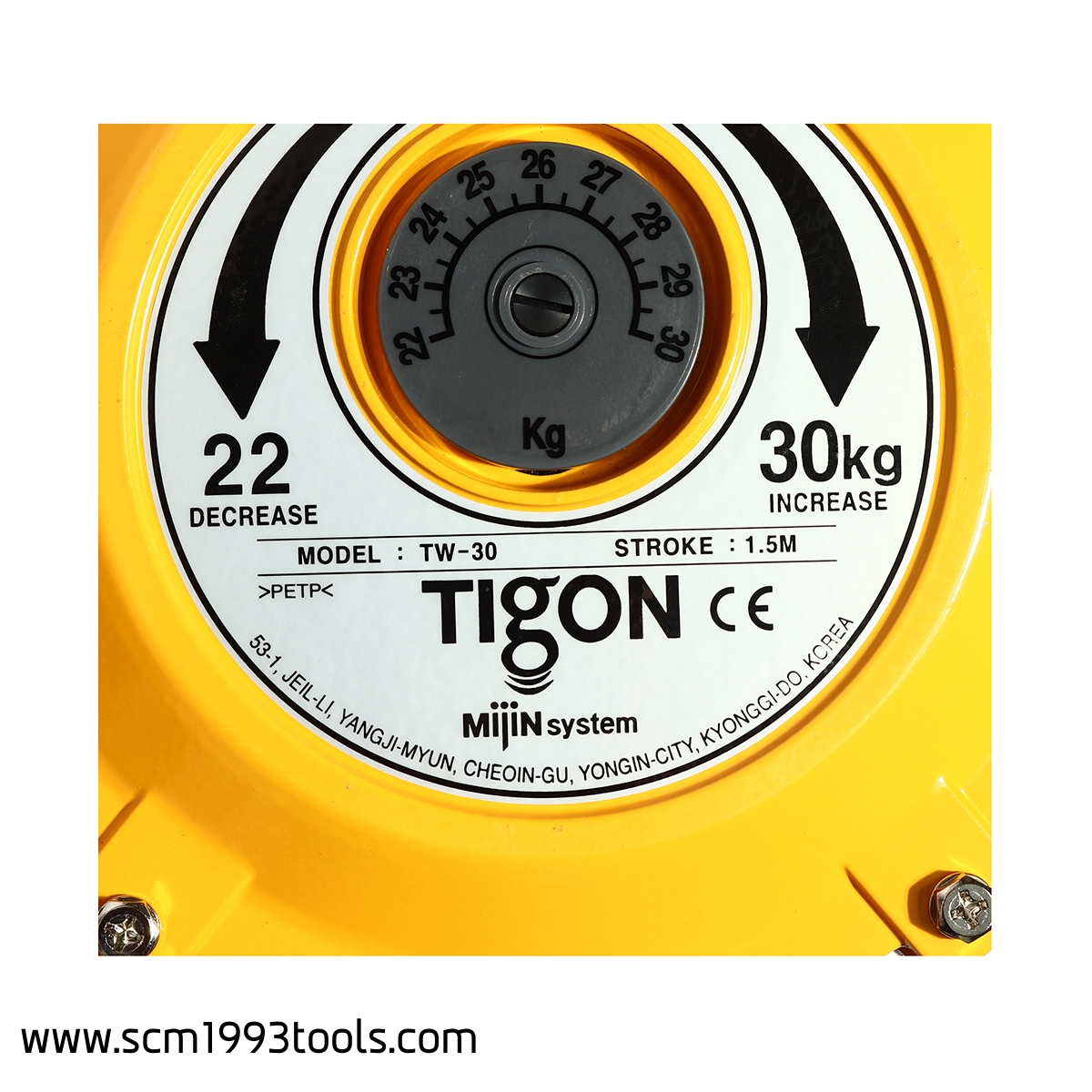 Tigon ไทกอน รุ่น TW-30 สปริงบาลานเซอร์ รอกสปริง 22.0-30.0 kg. Spring Balancer