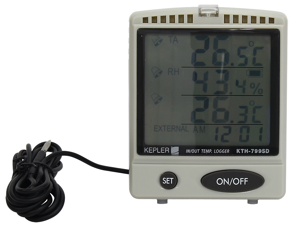 เครื่องวัดบันทึกอุณหภูมิและความชื้น KEPLER รุ่น KTH-799SD :Thempeature & Humidity Data Logger