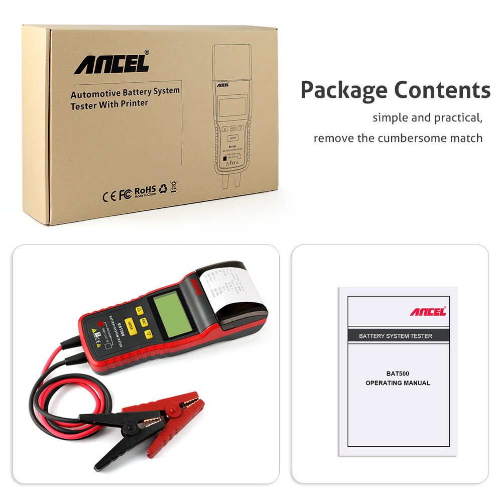 ANCEL BST-500 เครื่อง วัด cca แบตเตอรี่