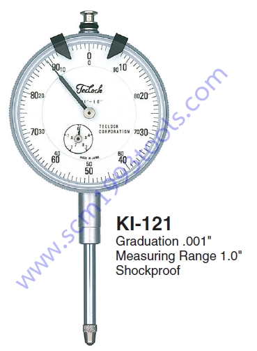 TECLOCK เทคลอค รุ่น KI-121 เกจตั้งศูนย์ ไดอัลเกจ ระบบนิ้ว DIAL GAUGE
