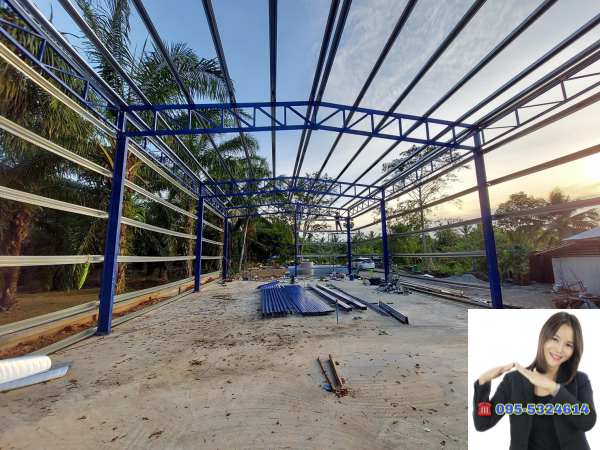 รับสร้างโกดัง บางสะพาน ขนาด9.00x18.00x6.00 เมตร